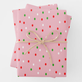 Hedendaagse kerst Polka Dots Inpakpapier Vel