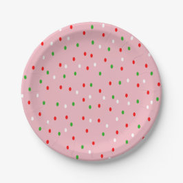 Hedendaagse kerst Polka Dots Papieren Bordje