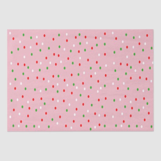 Hedendaagse kerst Polka Dots Tissuepapier (Voorkant)