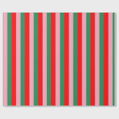 Hedendaagse Kerst Strepen Cadeaupapier (Vlak)