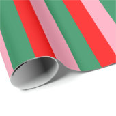 Hedendaagse Kerst Strepen Cadeaupapier (Rol Hoek)