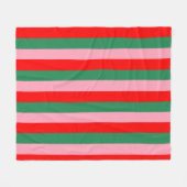Hedendaagse Kerst Strepen Fleece Deken (Voorkant (Horizontaal))