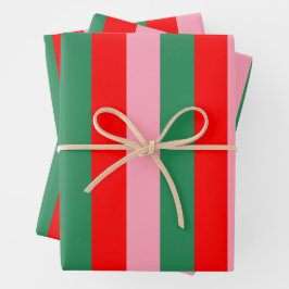 Hedendaagse Kerst Strepen Inpakpapier Vel