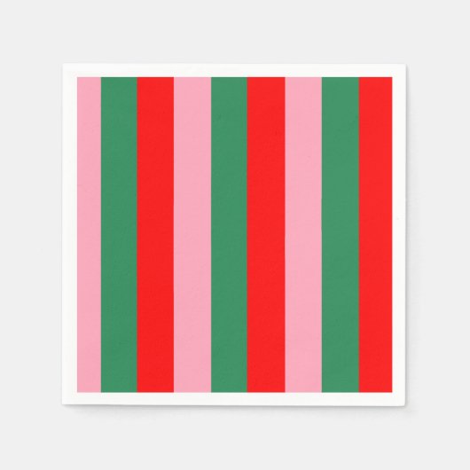 Hedendaagse Kerst Strepen Servet (Voorkant)