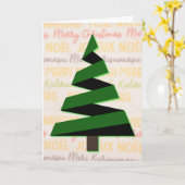 Hedendaagse kerstboom Kaart (Gele Bloem)