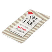 Hedendaagse kerstbruiloft met Red Santa Hat Magneet (Linkerzijde)