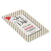 Hedendaagse kerstbruiloft met Red Santa Hat Magneet (Rechterzijde)