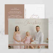 Hedendaagse kerstgroet, familiefoto briefkaart (Voorkant / Achterkant)