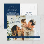 Hedendaagse kerstgroet, familiefoto briefkaart (Voorkant / Achterkant)