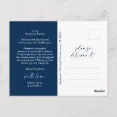 Hedendaagse kerstgroet, familiefoto briefkaart (Achterkant)