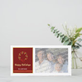 Hedendaagse kerstvakantie fotokaarten feestdagenkaart (Staand voorkant)