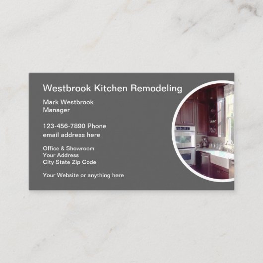 hedendaagse keuken- en badverwijdering visitekaartje (Voorkant)
