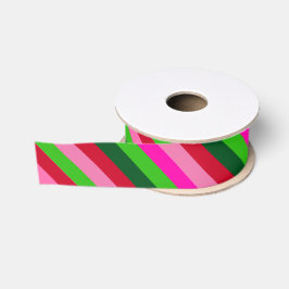 Hedendaagse Kleuren Kerst Strepen Grosgrain Lint