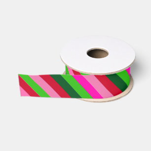Hedendaagse Kleuren Kerst Strepen Grosgrain Lint