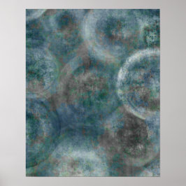 Hedendaagse kleurrijke Abstracte getextureerde cir Poster