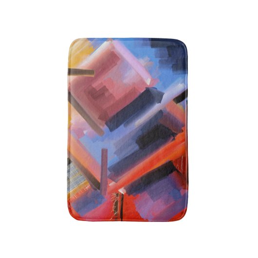 Hedendaagse kleurrijke Abstracte kunst Badmat (Voorkant Verticaal)