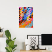 Hedendaagse Kleurrijke Abstracte Poster (Thuiskantoor)