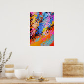Hedendaagse Kleurrijke Abstracte Poster (Keuken)