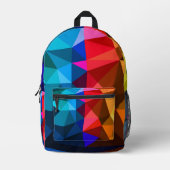 Hedendaagse kleurrijke driehoek Abstract Bedrukte Rugzak (Voorkant)