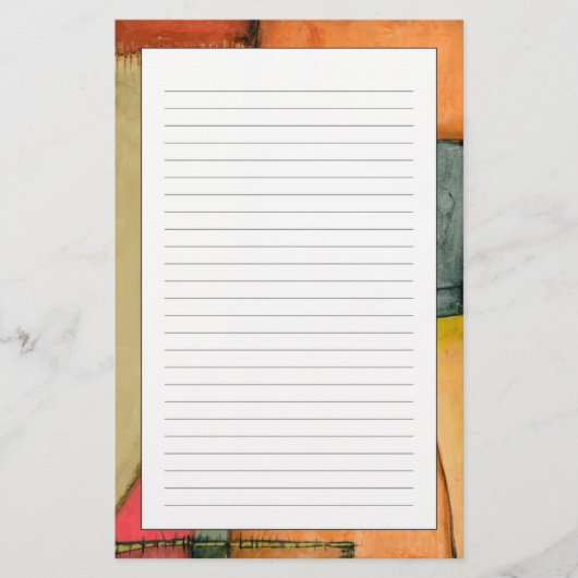 hedendaagse kleurrijke geometrische vormen briefpapier (Voorkant)