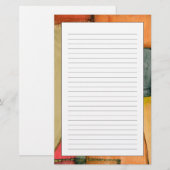 hedendaagse kleurrijke geometrische vormen briefpapier (Voorkant / Achterkant)