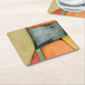 hedendaagse kleurrijke geometrische vormen kartonnen onderzetters (Schuin)