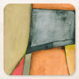 hedendaagse kleurrijke geometrische vormen kartonnen onderzetters