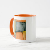 hedendaagse kleurrijke geometrische vormen mok (Voorkant links)