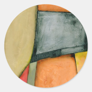 hedendaagse kleurrijke geometrische vormen ronde sticker