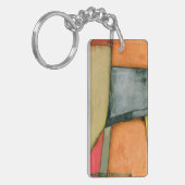 hedendaagse kleurrijke geometrische vormen sleutelhanger (Voorkant Links)