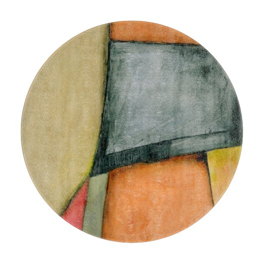 hedendaagse kleurrijke geometrische vormen snijplank (Voorkant)