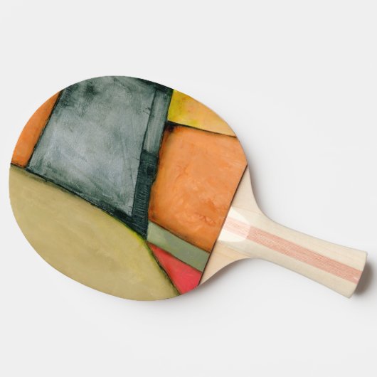 hedendaagse kleurrijke geometrische vormen tafeltennisbatje (Zijkant)