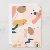 Hedendaagse Kleurrijke Pastel ModernWedding Kaart (Achterkant)