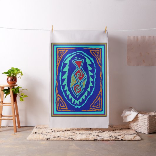 Hedendaagse Kleurrijke Vis Stof (Voorbeeld)