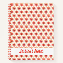 Hedendaagse koraalbloemnaam notitieboek