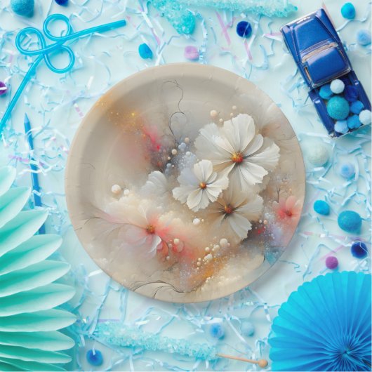 Hedendaagse kosmos abstract ontwerp papieren bordje (Feest)