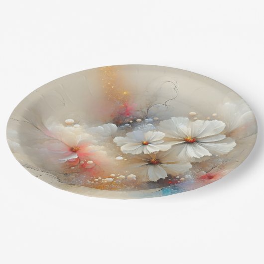 Hedendaagse kosmos abstract ontwerp papieren bordje (Gekanteld)