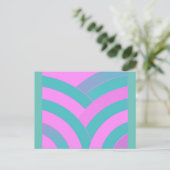 hedendaagse kromme chevrons briefkaart (Staand voorkant)