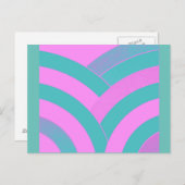 hedendaagse kromme chevrons briefkaart (Voorkant / Achterkant)