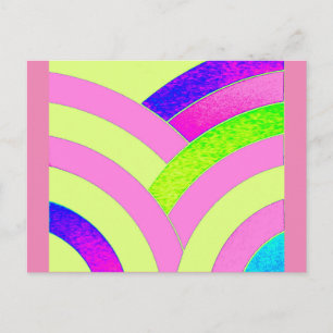 hedendaagse kromme chevrons briefkaart