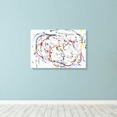 hedendaagse kunst canvas afdruk (Insitu (Houten vloer))