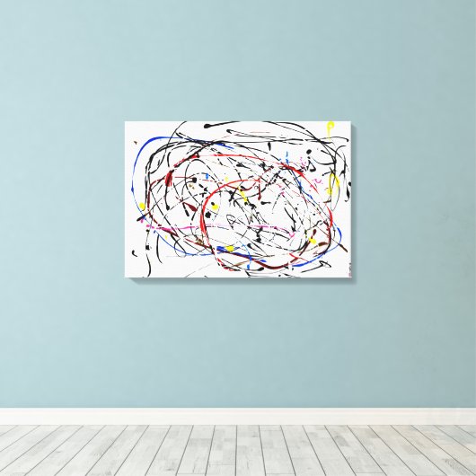 hedendaagse kunst canvas afdruk (Insitu (Houten vloer))