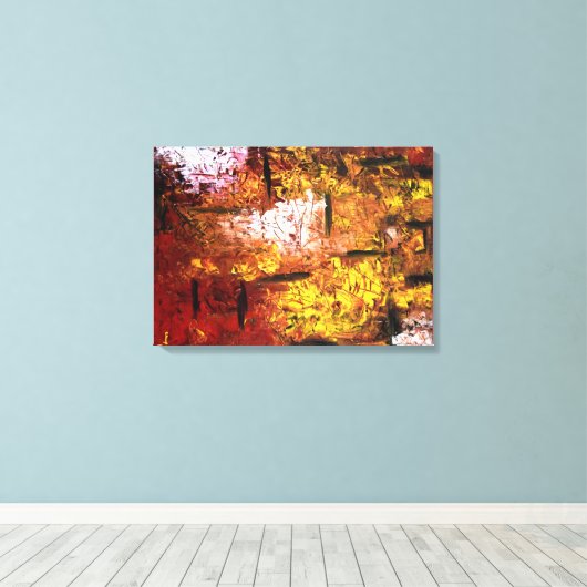 hedendaagse kunst canvas afdruk (Insitu (Houten vloer))