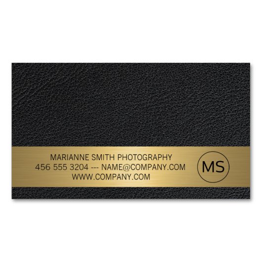 Hedendaagse kunst | fotografe | leer magnetisch visitekaartje (Voorkant)
