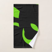 hedendaagse kunst groen / zwart bad handdoek (Handdoek)