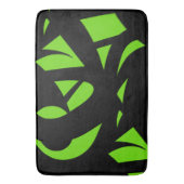 Hedendaagse kunst Groen/Zwart Badmat (Voorkant Verticaal)