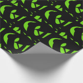 hedendaagse kunst groen / zwart cadeaupapier (Hoek)