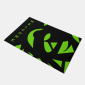 hedendaagse kunst groen / zwart deurmat (Schuin)