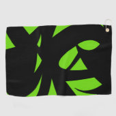 Hedendaagse Kunst Groen/Zwart Golfhanddoek (Horizontaal)