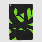 Hedendaagse Kunst Groen/Zwart Golfhanddoek (Voorkant)